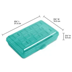 Sterilite Small Translucent Plastic Pencil Box Case With Lid For School & Office Supplies Pen Holders, Molokai Blue Tint (24 Pack) -Home Decoration Store GUEST b082332c e0c1 47b1 8234 88f9c1cc3997