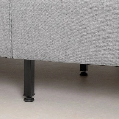 Dylane Upholstered Platform Bed And Headboard Pale Soft - South Shore 7 Dylane Upholstered Platform Bed And Headboard Pale Soft - South Shore - Image 7