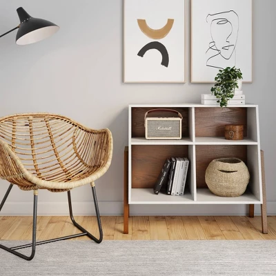 Telos Matte Walnut Storage Unit White - Nathan James 3 Telos Matte Walnut Storage Unit White - Nathan James - Image 3