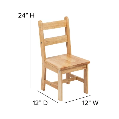 Flash Furniture Kids Solid Hardwood Table And Chair Set For Playroom, Bedroom, Kitchen - 3 Piece Set 11 Flash Furniture Kids Solid Hardwood Table And Chair Set For Playroom, Bedroom, Kitchen - 3 Piece Set - Image 11