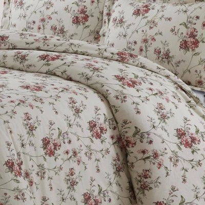 Dollhouse Floral Heavyweight Cotton Flannel Oversized Duvet Set - Tribeca Living 1 Dollhouse Floral Heavyweight Cotton Flannel Oversized Duvet Set - Tribeca Living