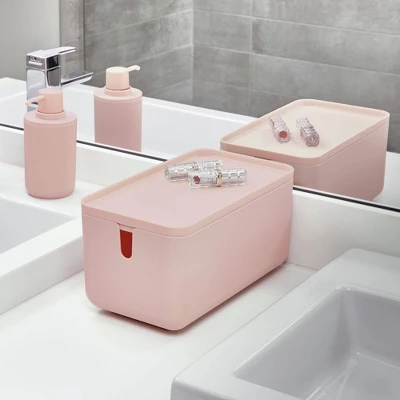 Cade Lidded Storage Bin Blush - IDESIGN 5 Cade Lidded Storage Bin Blush - IDESIGN - Image 5
