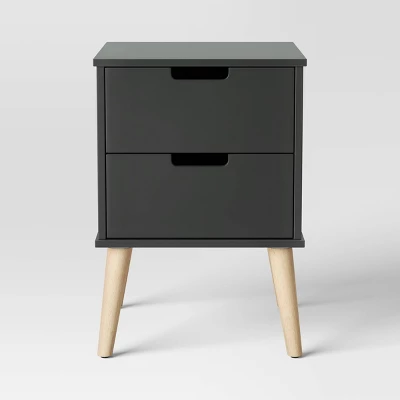 Modern Kids' Nightstand Dark Gray - Pillowfort™ 2 Modern Kids' Nightstand Dark Gray - Pillowfort™ - Image 2