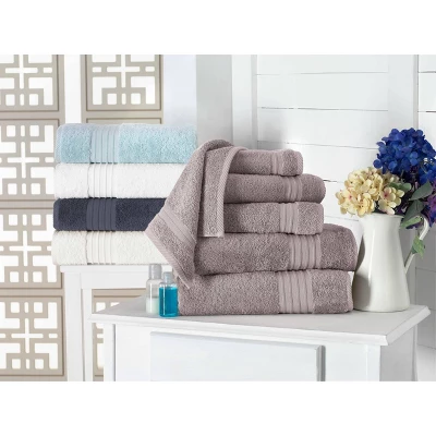 6pc Luna Turkish Bath Towel Set - Enchante Home 2 6pc Luna Turkish Bath Towel Set - Enchante Home - Image 2