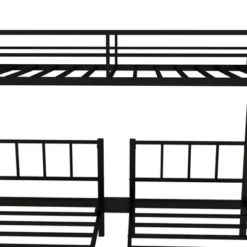 Twin Over Twin Metal Triple Bunk Bed With Ladder, Black-ModernLuxe -Home Decoration Store GUEST b465af8f 643a 4011 ba4b 118b43a2a09c