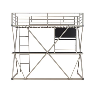 Zachary Loft Bed Pewter - Powell 5 Zachary Loft Bed Pewter - Powell - Image 5