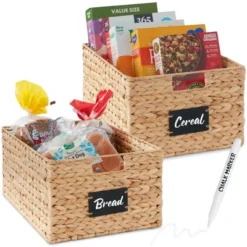 Best Choice Products Set Of 2 16in Woven Water Hyacinth Pantry Baskets W/ Chalkboard Label, Chalk Marker 14 Best Choice Products Set Of 2 16in Woven Water Hyacinth Pantry Baskets W/ Chalkboard Label, Chalk Marker -Home Decoration Store GUEST b8592736 7358 4f97 b4c9 612b72c2d704