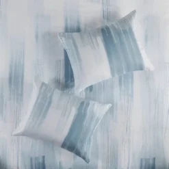 4pc Full/Queen Brush Stroke Oversized Reversible Seersucker Comforter Set Blue - N Natori -Home Decoration Store GUEST baf9960d df58 47fa bb26 83dc97ece828