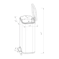 45L Rectangular Step Trash Can - Brightroom™ 10 45L Rectangular Step Trash Can - Brightroom™ -Home Decoration Store GUEST bc44a777 3ad8 456c b42b 05cf0b17d67c