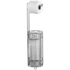 Home Basics Seville Free-Standing Dispensing Toilet Paper Holder, Satin Nickel