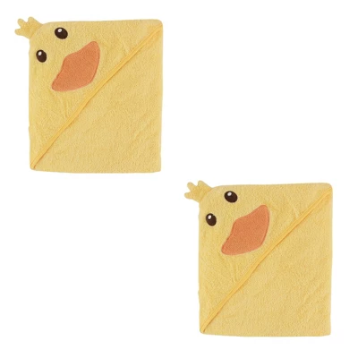 Luvable Friends Unisex Baby Cotton Animal Face Hooded Towel, Duck 2-Piece, One Size 1 Luvable Friends Unisex Baby Cotton Animal Face Hooded Towel, Duck 2-Piece, One Size