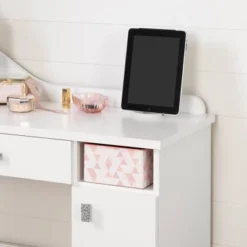 Tiara Makeup Desk Pure White - South Shore -Home Decoration Store GUEST c1981a5b 7efb 4c37 aff9 f26f2d39460e