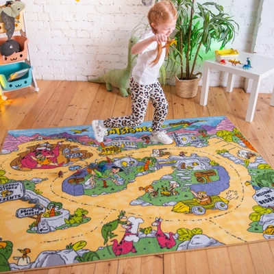 KC CUBS | The Flintstones Boy & Girl Kids City Road Car Vehicle Traffic Educational Learning & Game Play Nursery Classroom Rug Carpet 1 KC CUBS | The Flintstones Boy & Girl Kids City Road Car Vehicle Traffic Educational Learning & Game Play Nursery Classroom Rug Carpet