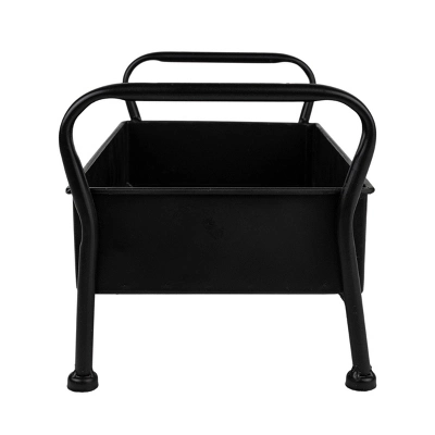 Footed Caddy Black Metal - Foreside Home & Garden 4 Footed Caddy Black Metal - Foreside Home & Garden - Image 4