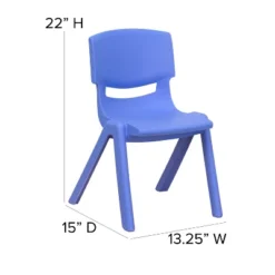 Emma And Oliver 4 Pack Plastic Stack School Chair With 12" Seat Height - Kids Chair -Home Decoration Store GUEST c2cc4fd9 29b2 47d5 9f15 ce02a91a2e88