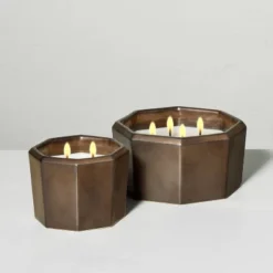Octagonal Ceramic Salted Honey Fall Jar Candle Metallic Bronze - Hearth & Hand™ With Magnolia -Home Decoration Store GUEST c2d76d0f 821b 4b02 b2fe 1a79665ccca4