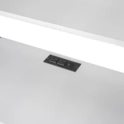 Loft Bed With Multi-Function Storage Table, LED Lights, Bedside Tray And Charging Station, White - ModernLuxe -Home Decoration Store GUEST c7296ad1 e660 4c5f 875b d48b5c1bbce5