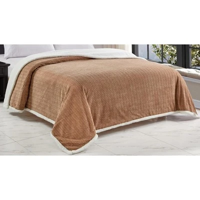 Jacquard Microplush Soft Premium Microplush Braided Blanket Taupe By Plazatex 3 Jacquard Microplush Soft Premium Microplush Braided Blanket Taupe By Plazatex - Image 3