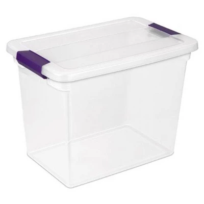 Sterilite 66 Quart Clear Latch Lid Storage Container Tote, 6 Pack, And 27 Quart Clear Latch Lid Storage Container Tote, 6 Pack For Home Organization 2 Sterilite 66 Quart Clear Latch Lid Storage Container Tote, 6 Pack, And 27 Quart Clear Latch Lid Storage Container Tote, 6 Pack For Home Organization - Image 2