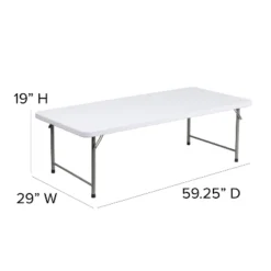 Flash Furniture 4.93-Foot Kid's Granite White Plastic Folding Table 10 Flash Furniture 4.93-Foot Kid's Granite White Plastic Folding Table -Home Decoration Store GUEST ca401930 3ca2 43e4 a6f4 88afb68478bb 1