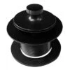 Westbrass 1.5 Inch Diameter Round Twist & Close Drain Bathtub Trim Set With 2-Hole Faceplate, Matte Black