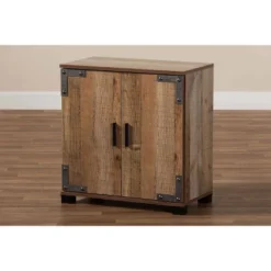 2 Door Cyrille Wood Shoe Cabinet Brown - Baxton Studio -Home Decoration Store GUEST cb35723f 8edd 4b4e 9899 0fea05865a02