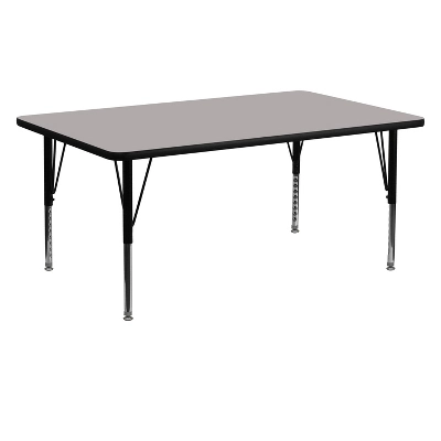 Flash Furniture 24''W X 60''L Rectangular HP Laminate Activity Table - Height Adjustable Short Legs 2 Flash Furniture 24''W X 60''L Rectangular HP Laminate Activity Table - Height Adjustable Short Legs - Image 2