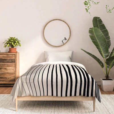 Vertical Lines Cotton Comforter & Sham Set - Deny Designs 2 Vertical Lines Cotton Comforter & Sham Set - Deny Designs - Image 2