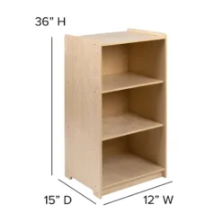 Emma And Oliver Wooden 3 Section School Classroom Storage Cabinet For Commercial Or Home Use -Home Decoration Store GUEST d05012fd 0a7b 43dc af46 61baf6ebaf99