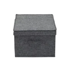 Household Essentials Set Of 2 Large Storage Boxes With Lids Graphite Linen -Home Decoration Store GUEST d0bd367d 5dba 472b a8f9 f349c7372c01