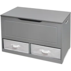 Up And Down Toy And Storage Box And Bench With Two Baskets - Gray -Home Decoration Store GUEST d1434922 3c65 4d52 9d59 d01995b27685