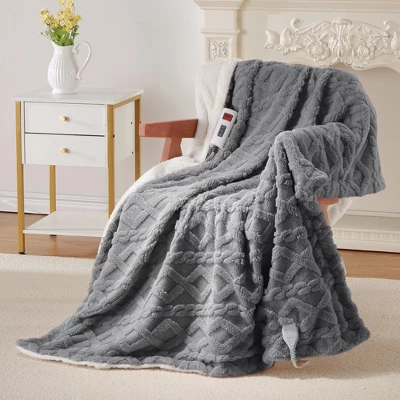 Heating Blanket, Thick Tufted Electric Blanket Throw With 6 Heating Levels And 20 Time Settings, Machine Washable 1 Heating Blanket, Thick Tufted Electric Blanket Throw With 6 Heating Levels And 20 Time Settings, Machine Washable