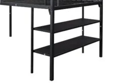 Metal Twin Size Low Loft Bed With Storage Shelf And Stairs, Black - ModernLuxe 17 Metal Twin Size Low Loft Bed With Storage Shelf And Stairs, Black - ModernLuxe -Home Decoration Store GUEST d216a3f9 8671 4dec 9594 543eb25ac9c7