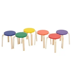 ECR4Kids Bentwood Stacking Stools For Kids, Playroom/Daycare Flexible Seating, 12" Height, 6-Piece -Home Decoration Store GUEST d26efc6d bd84 4d55 9880 bfe5c21f9679