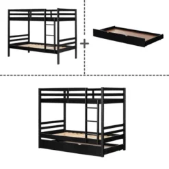 Fakto Bunk Beds With Trundle Matte Black - South Shore 18 Fakto Bunk Beds With Trundle Matte Black - South Shore -Home Decoration Store GUEST d28ffce3 763e 4f90 af9f dad293e34f4e