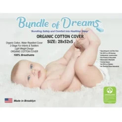 Bundle Of Dreams White Organic Cotton Zipper 5" Crib Mattress Cover -Home Decoration Store GUEST d3050399 164c 4e76 9e46 ac8bdd9271a7