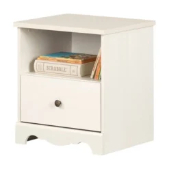 Lyara 1 Drawer Nightstand White Wash - South Shore -Home Decoration Store GUEST d353886b 1538 46ad a659 f3c2f28bf261