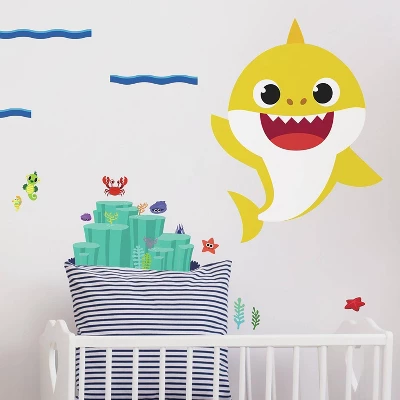Baby Shark Peel And Stick Giant Wall Decals - RoomMates 1 Baby Shark Peel And Stick Giant Wall Decals - RoomMates