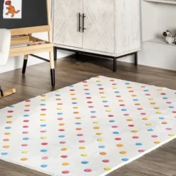 NuLOOM Ilse Colorful Dots Machine Washable Kids Area Rug -Home Decoration Store GUEST d49d8d0a ce41 4ffa 863b b84f1d2f1e18