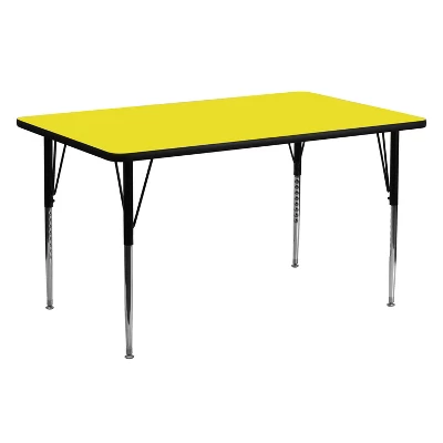 Emma And Oliver 24x60 Rectangle HP Laminate Adjustable Activity Table 8 Emma And Oliver 24x60 Rectangle HP Laminate Adjustable Activity Table - Image 8