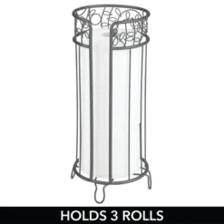MDesign Decorative Metal Toilet Paper Storage Holder Stand, 3 Rolls -Home Decoration Store GUEST d62f69f0 5126 41d2 9779 a867dc33254f