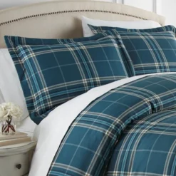 Southshore Fine Living Vilano Plaid Oversized Down Alternative Comforter Set