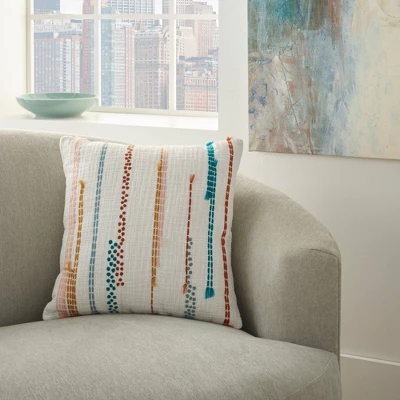 Life Styles Woven Patches Throw Pillow - Mina Victory 3 Life Styles Woven Patches Throw Pillow - Mina Victory - Image 3