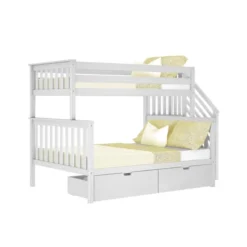 Max & Lily Twin Over Full Staircase Bunk Bed With Storage Drawers -Home Decoration Store GUEST d8a53447 8973 4828 95ec 6a14624db7c0