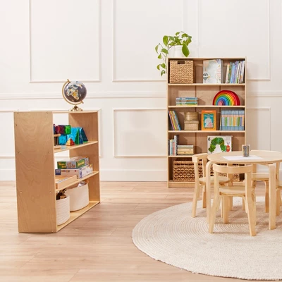 ECR4Kids Streamline 3-Shelf Storage Cabinet, 36in, Double-Sided 8 ECR4Kids Streamline 3-Shelf Storage Cabinet, 36in, Double-Sided - Image 8