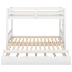 Twin Over Twin Pull-out Bunk Bed With Trundle Bed And Ladder-ModernLuxe -Home Decoration Store GUEST da630906 d51b 45d3 859c 026158d76101