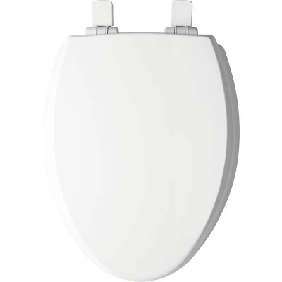 Kendall Never Loosens Elongated Enameled Wood Toilet Seat With Easy Clean And Slow Close Hinge White - Mayfair By Bemis 1 Kendall Never Loosens Elongated Enameled Wood Toilet Seat With Easy Clean And Slow Close Hinge White - Mayfair By Bemis