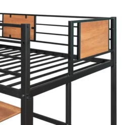 Twin Metal Loft Bed With Desk And Shelve - ModernLuxe -Home Decoration Store GUEST dbcbe991 dfab 4511 a5b3 8ace73e6fc83