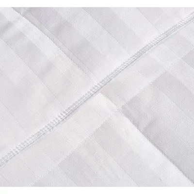 Siberian Damask Stripe Down All Seasons Comforter White - Blue Ridge Home Fashions 3 Siberian Damask Stripe Down All Seasons Comforter White - Blue Ridge Home Fashions - Image 3