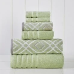 Modern Threads 6 Piece Yard Dyed Towel Set, Oxford. -Home Decoration Store GUEST dcee714e efb2 4801 aad1 34b2ec53732d